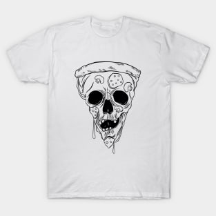 Pizza skull. Half Human Half Pizza T-Shirt